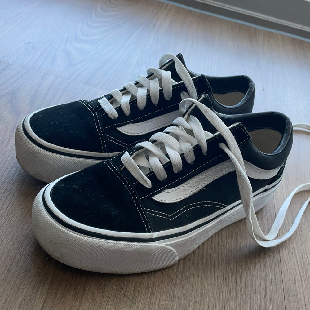 Old Skool Platform Vans - Black - Picture 1 of 3